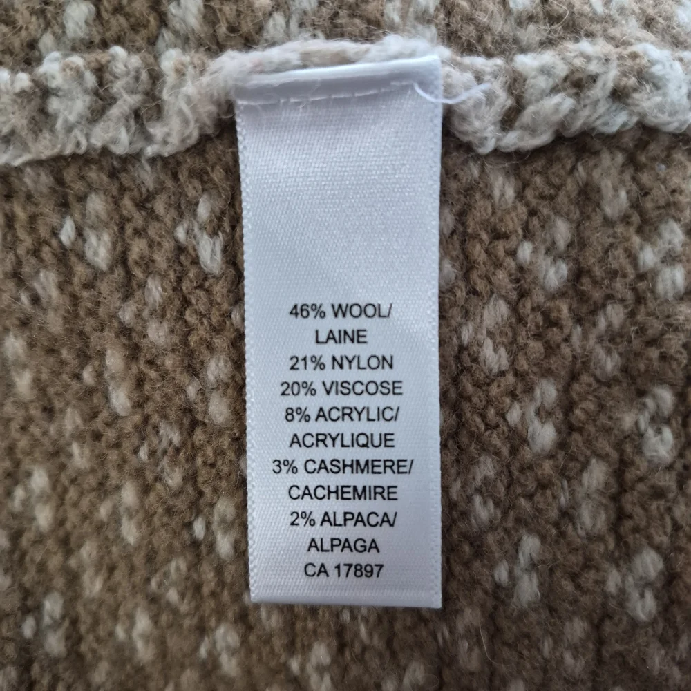 Banana Republic Italian Yarn Wool Cashmere M Cropped Cardigan Funnel Neck Office - Picture 12 of 14